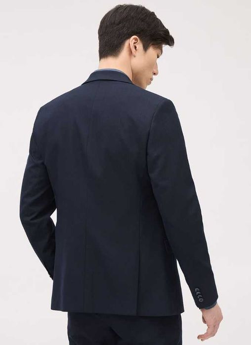 Sacou blazer 40 L slim Massimo Dutti NOU lana Finest Italian albastru