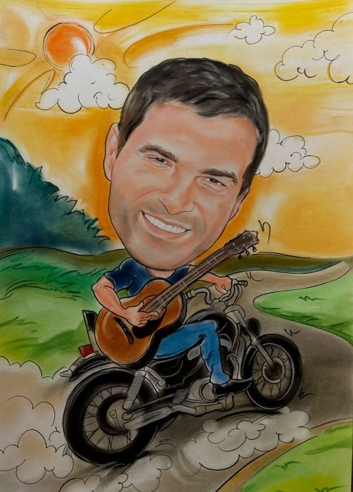 Карикатура,шарж- ръчно рисувани