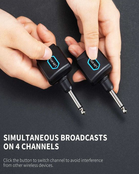 Sistem de chitară wireless LEKATO JW-06 5.8GHz cu cutie de încărcare