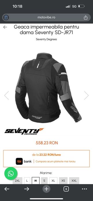 Geaca moto textil dama