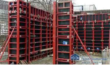 Аренда крупнощитовой опалубки стен и колонн