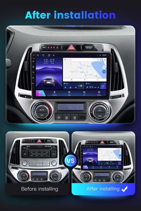 Navigatie Android 14 Hyundai i20 2012-2014 1/8 Gb Waze CarPlay +CAMERA