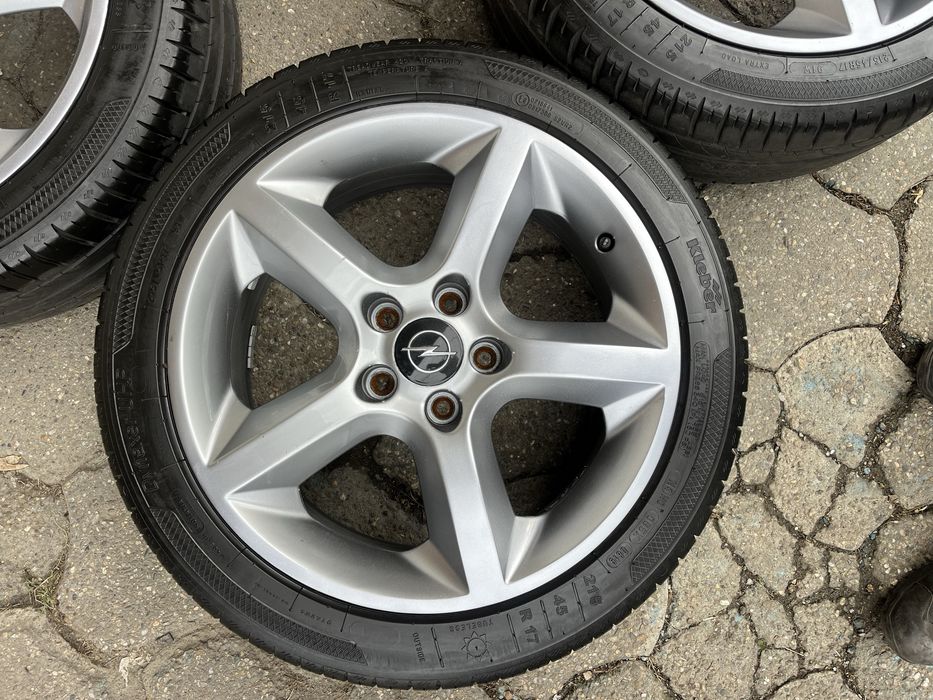 Jante aliaj 5x110mm, anvelope vara 215/45 R17 Opel Astra G, H, Corsa, Meriva, Vectra Tigra Zafira