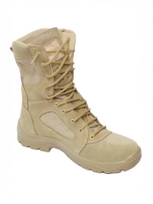 Bocanci Militari Tactici, Piele Naturală Întoarsă Bej