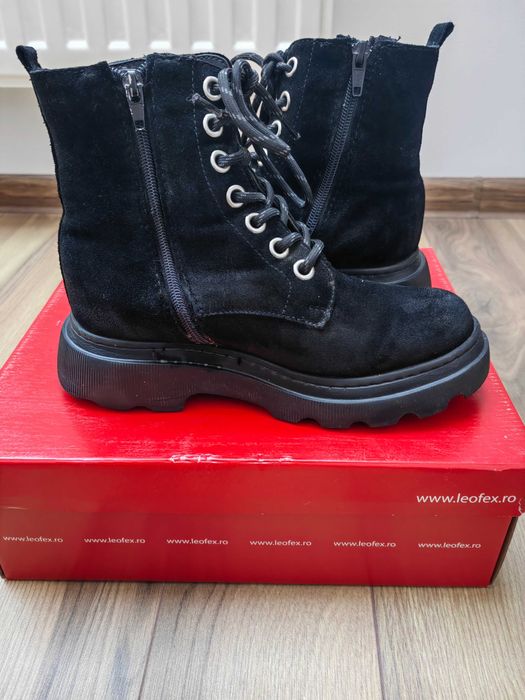 Ghete piele intoarsa negre femei