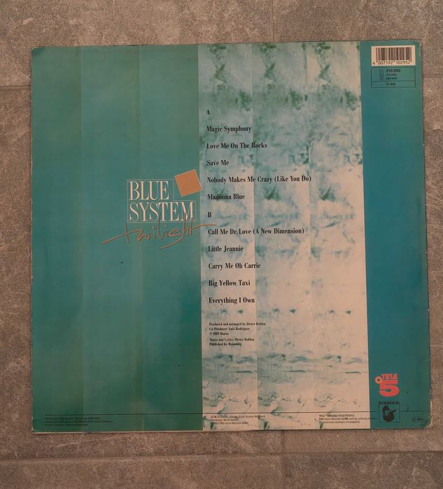 Blue System – Twilight (Vinyl, LP, Hansa, 1989)