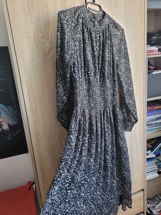 Rochie pepit maneca lunga