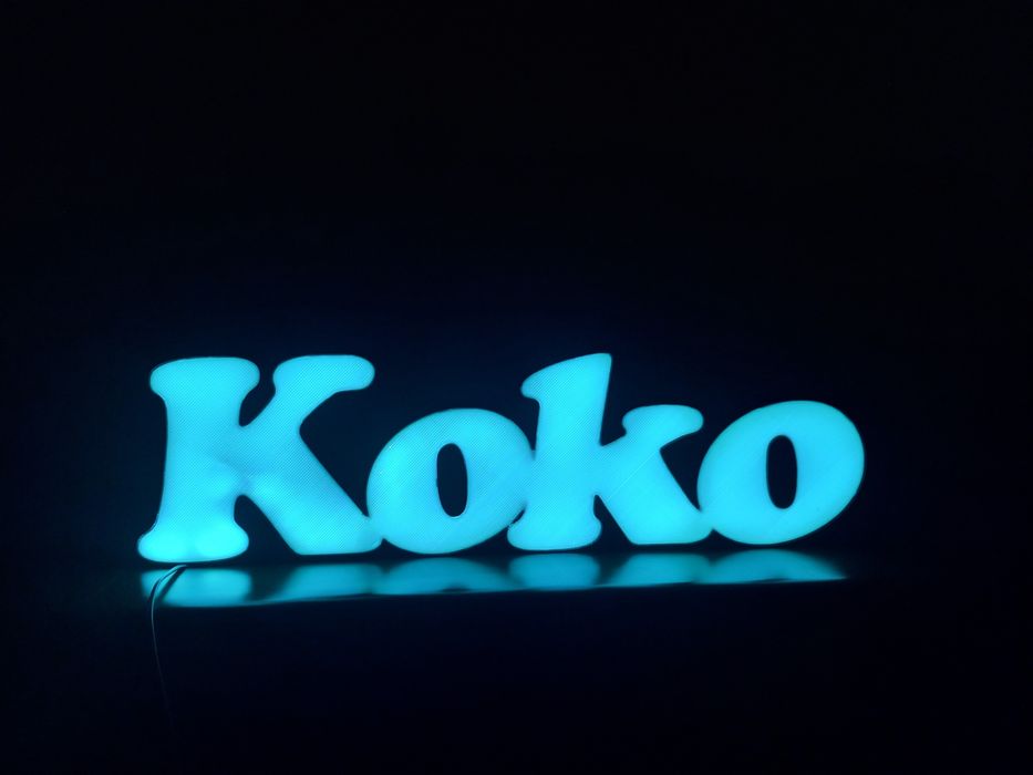 3д светещ надпис по ваша идея