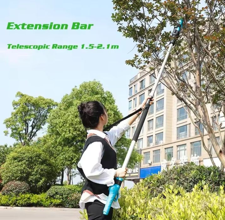 Акумулаторна лозарска ножица, верижен трион и телескопичен прът 3 в 1