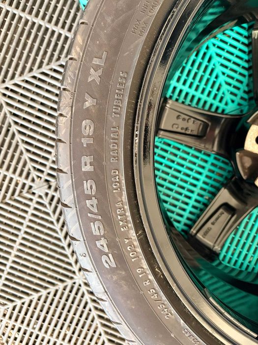Jante cu anvelope vara 245 45 R19 Continental Sportcontact 5 dot19 7mm Bmw X3 X4 F25 F26 stare foarte buna
