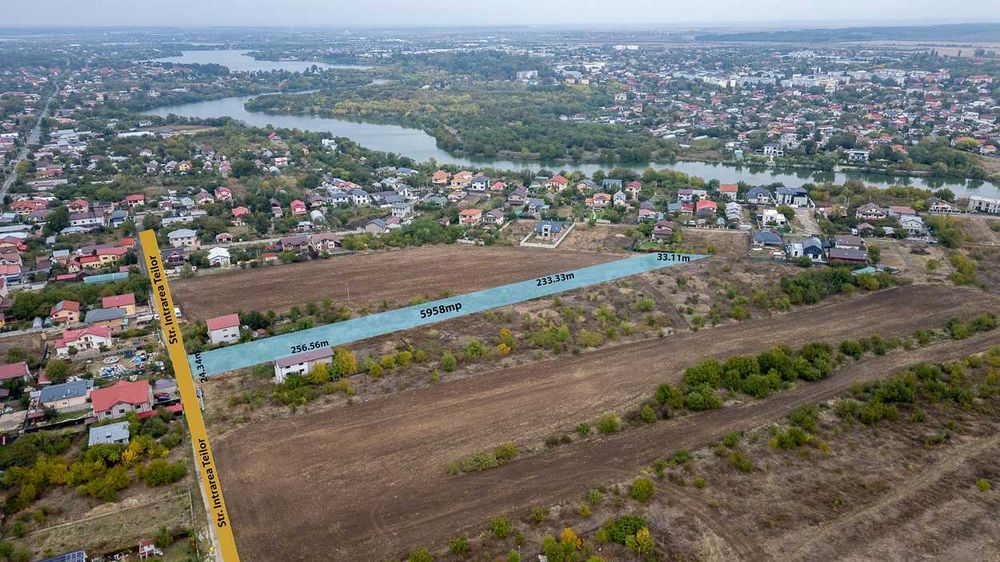 BUFTEA - FLAMANZENI,Teren Intravilan  5958 MP,Deschidere 24 M,Toate UTILITATILE,URGENT!!!