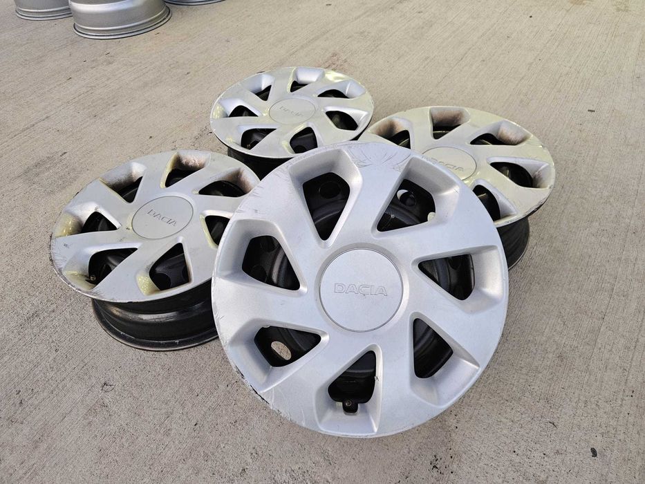 Jante + Capace 4x100 R15 RENAULT Clio,DACIA Sandero,Dokker,Logan,Lodgy,JOGGER