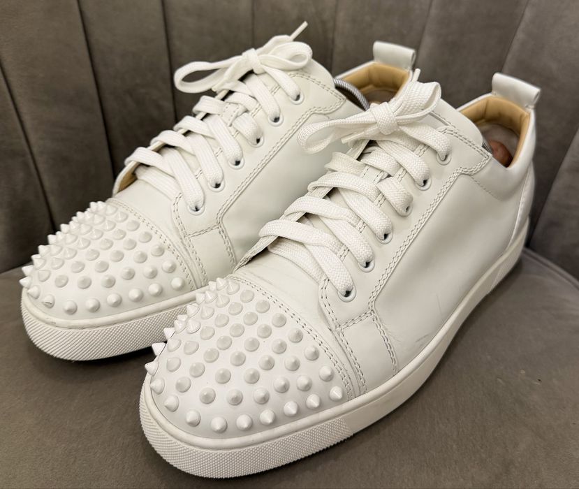 CHRISTIAN LOUBOUTIN Louis junior spike leather low trainers