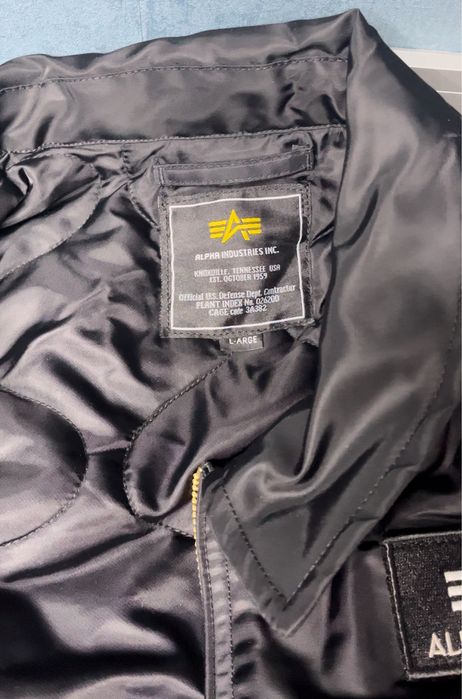 Бомбер alpha industries cwu 45p черный L