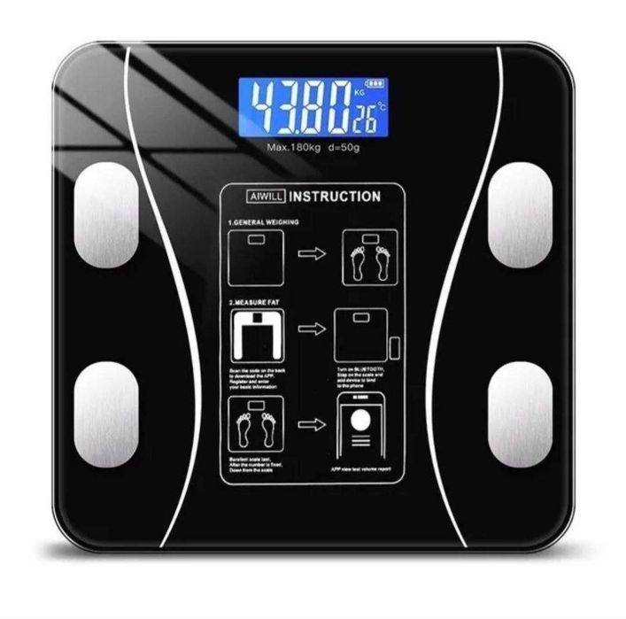 Aqlli tarozi. 180 kg gacha.