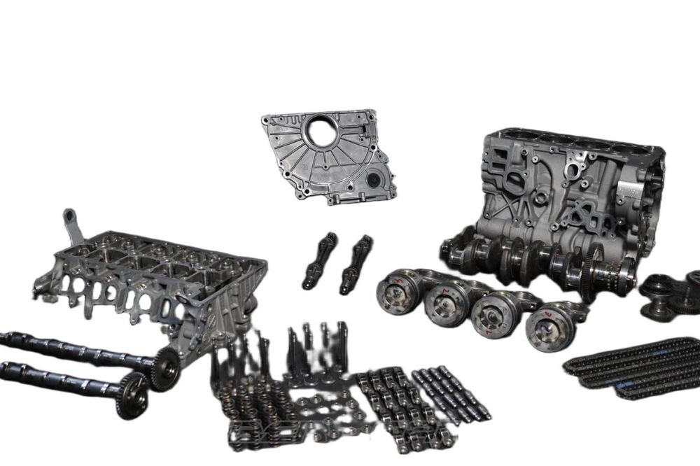 B47D20B 500км BMW Двигател к-т Цилиндрова глава Вал клапани 320d 520d