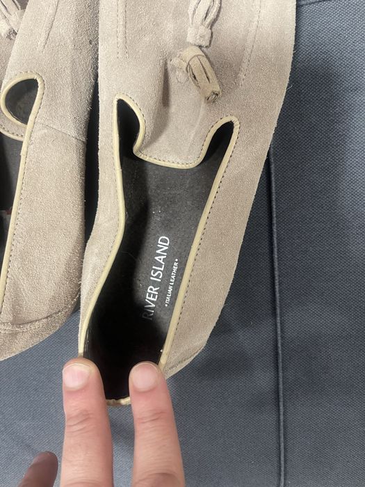 Pantofi River Island barbati piele intoarsa