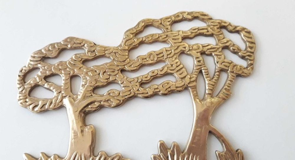 Cuier chei din bronz , model copaci