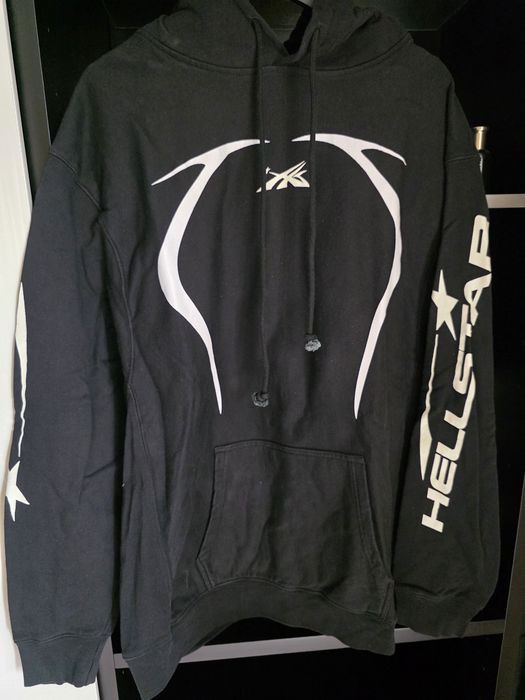 Hellstar черен hoodie — L / oversized