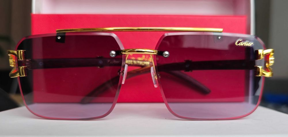 Ochelari de soare Cartier Leopard Purple