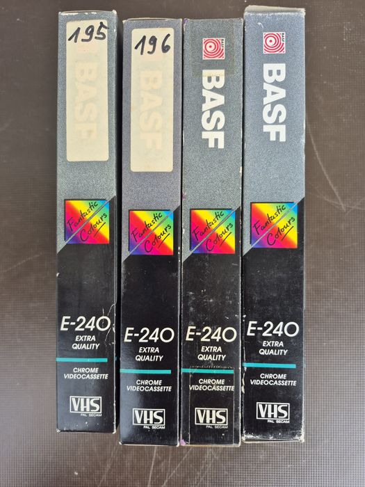 Vând 12 casete video VHS Basf 240minute colectie din ani 1970-1990