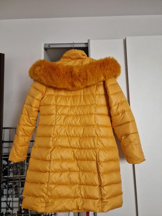 Haina Geaca Puffer Lunga de Iarna Calduroasa, Gluga, Fermoar Dublu, ma