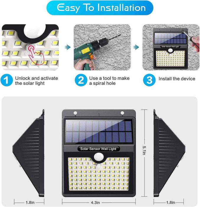 Соларни лампи за външна употреба със сензор за движение