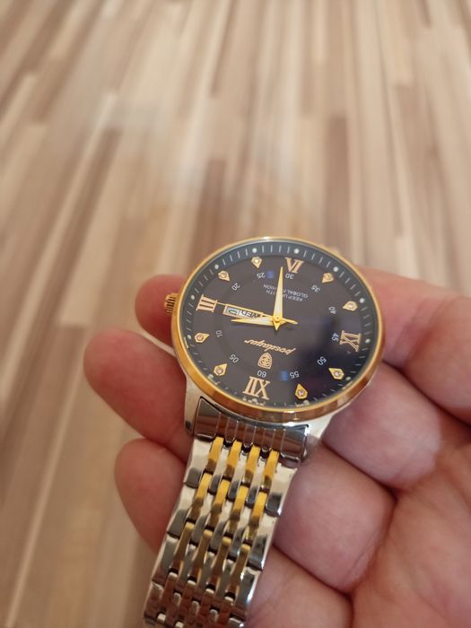 Podeagar Часовник, Нов, златист, неръждаема стомана