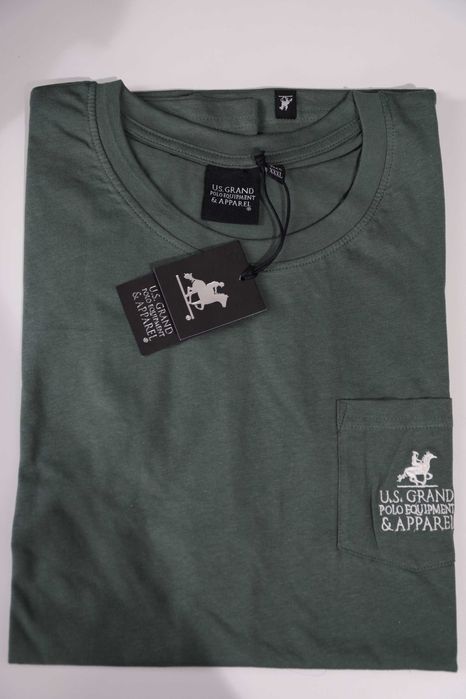 Tricou bărbați US. Grand Polo, verde, mărime XXXL, nou cu etichetă