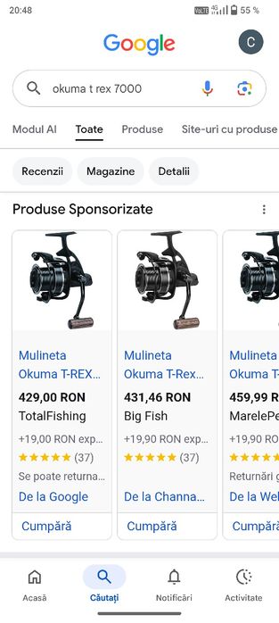 Mulinete Okuma t Rex