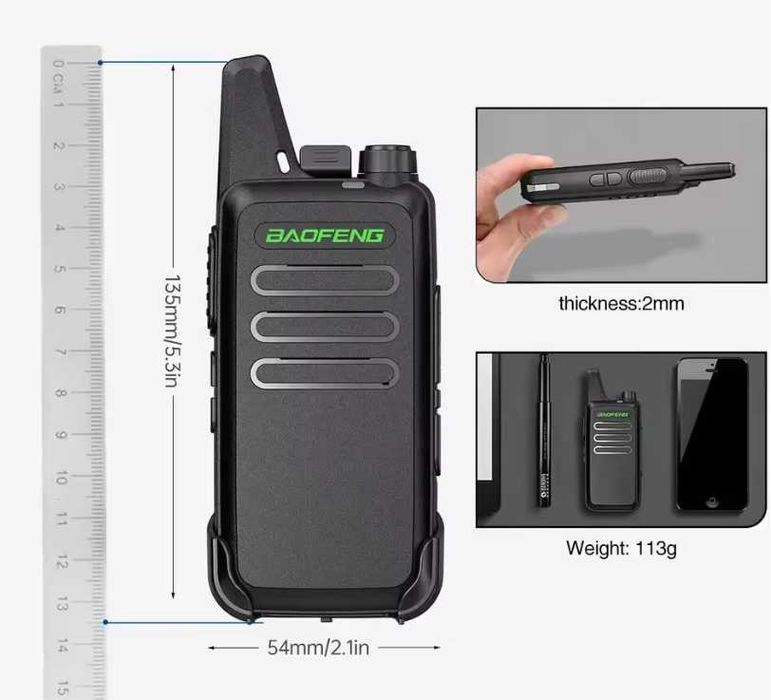 Радиостанция BAOFENG BF-T20D / 5W / USB-C зареждане