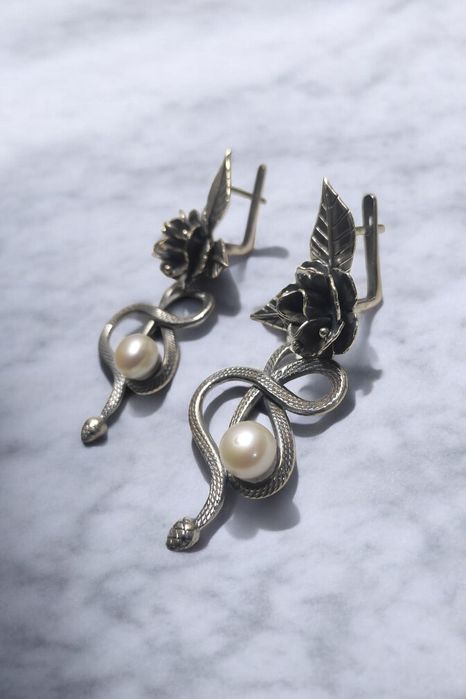 Серьги серебряные