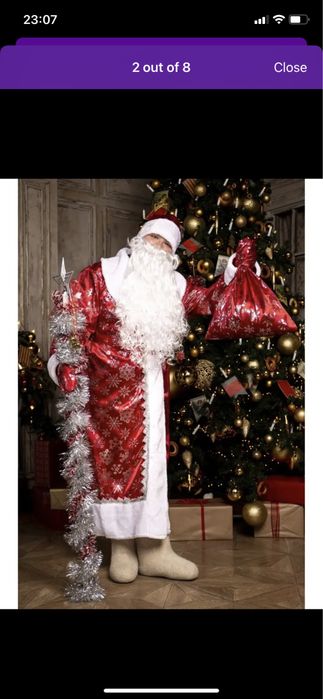 Прокат костюма дед мороз