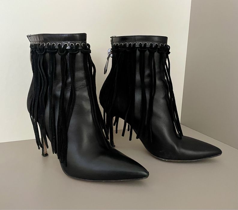 Botine/cizme piele cu franjuri Ana Cori-Why Denis