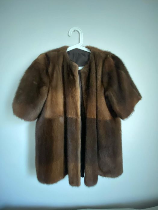 Кожено палто от естествен  гръцки визон