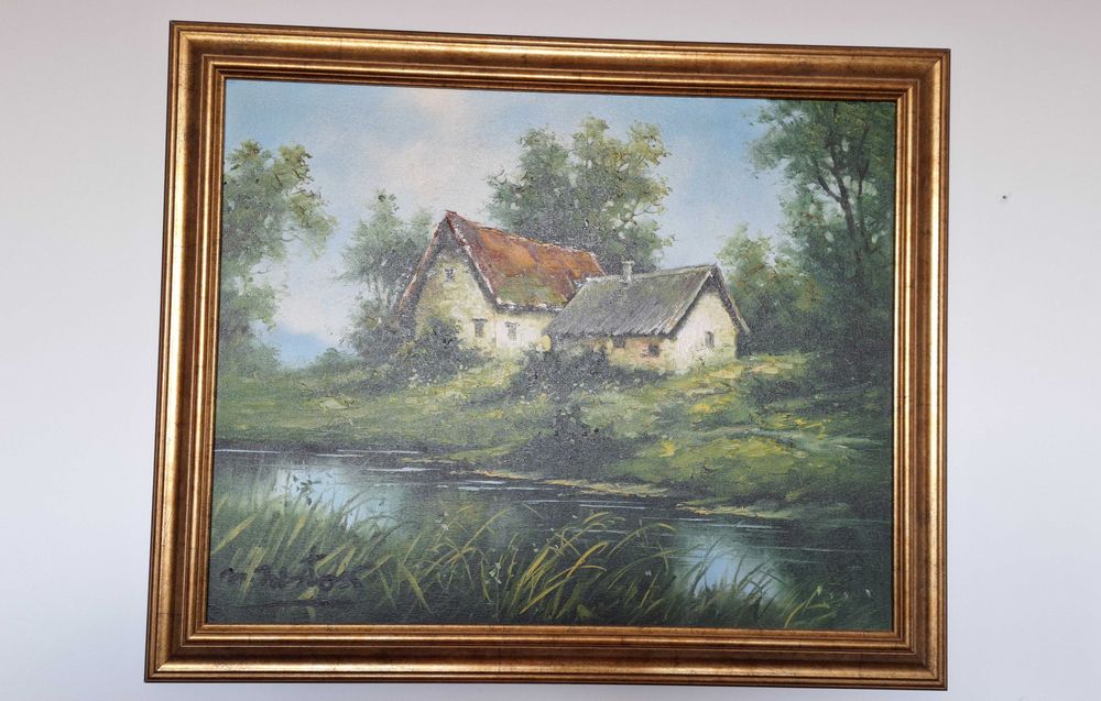 Particular! Tablou înrămat, Pictură în ulei pe pânză