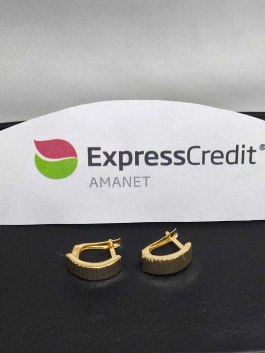 Cercei din aur de 14K (Ag43 Falticeni B3832.5)-Certificat de garantie!
