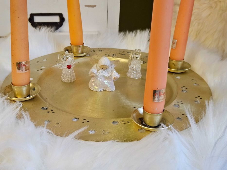 Farfurie de Advent pentru 4 lumanari de Craciun