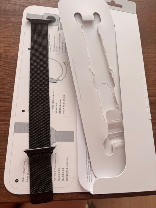 Curea originală Apple Watch 46mm, Milanese Loop, Slate - S/M