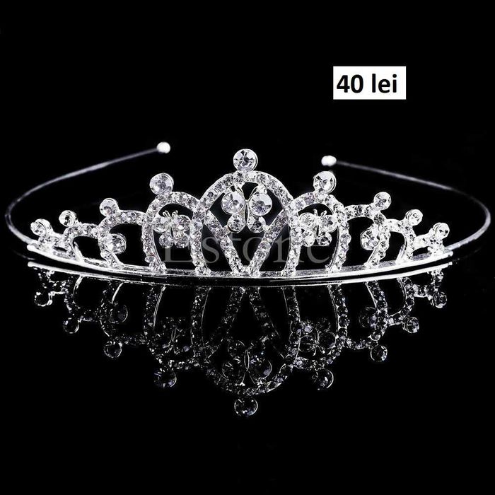 Diadema coronita tiara argintie copii domnisoara onoare mireasa