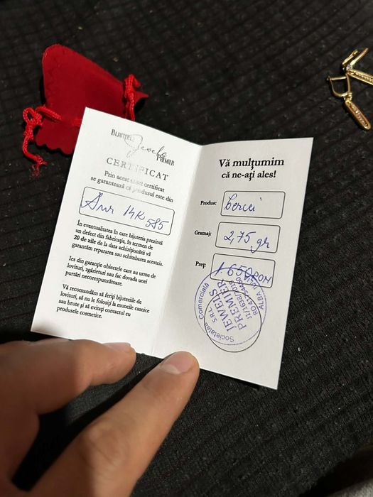 Cercei aur noi nefolositi