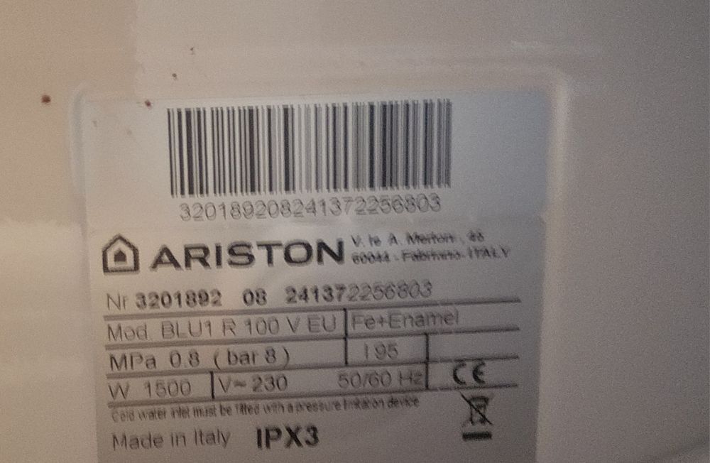 Boiler electric ariston 120 L