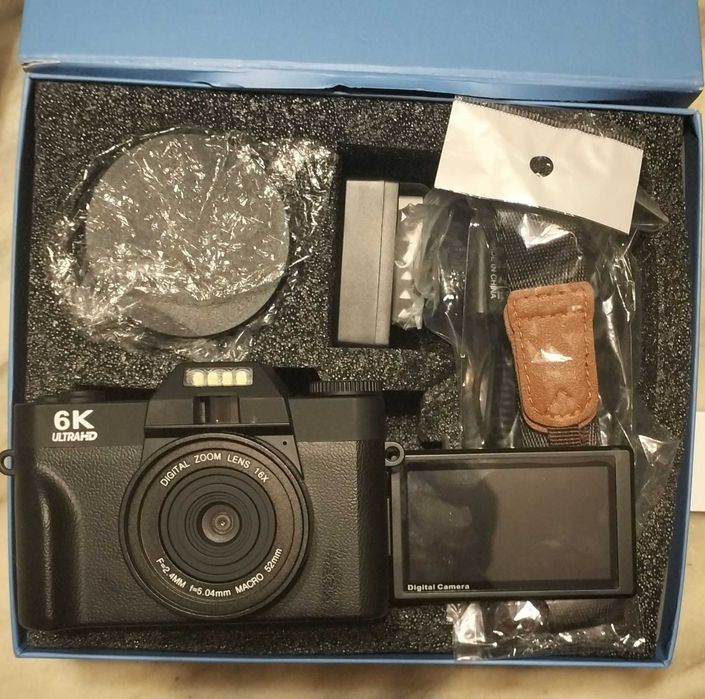 6K Digital Camera for Photography,64MP WiFi Vlogging Camera for YouTube, Дигитален фотоапарат
