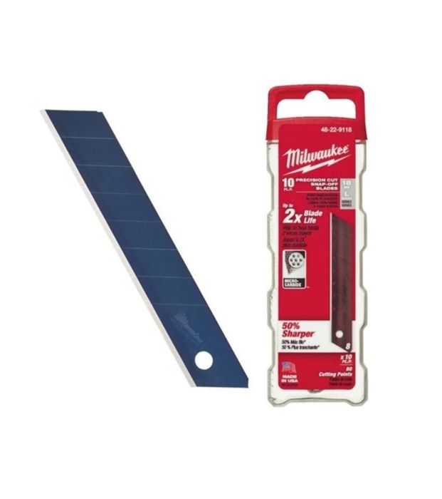 Резервни резци за макетен нож Milwaukee 18 мм, 10 бр. 48229118