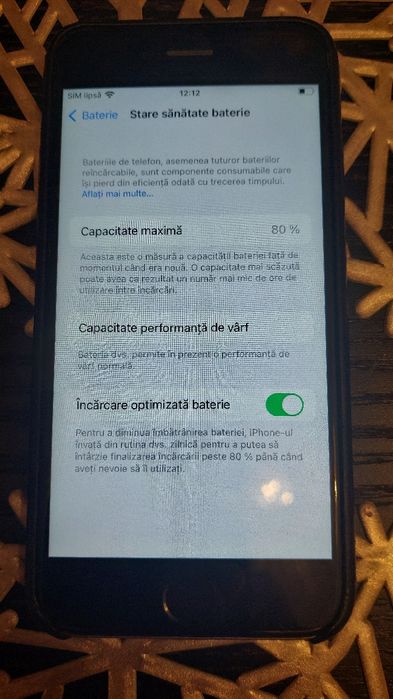 iPhone 6s, perfect funcțional 80% baterie