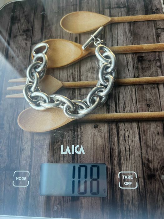 Bratara argint 925 masiva – vintage / antichitate – 108 g