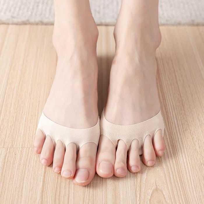 Set 2 perechi Pernite metatarsiene cu separator de degete unisex bej