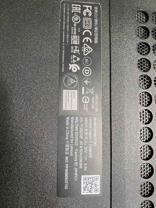 Лаптоп Lenovo Legion 5 15IMH05