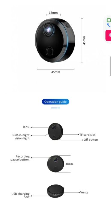 Камера ведио мини WIFI