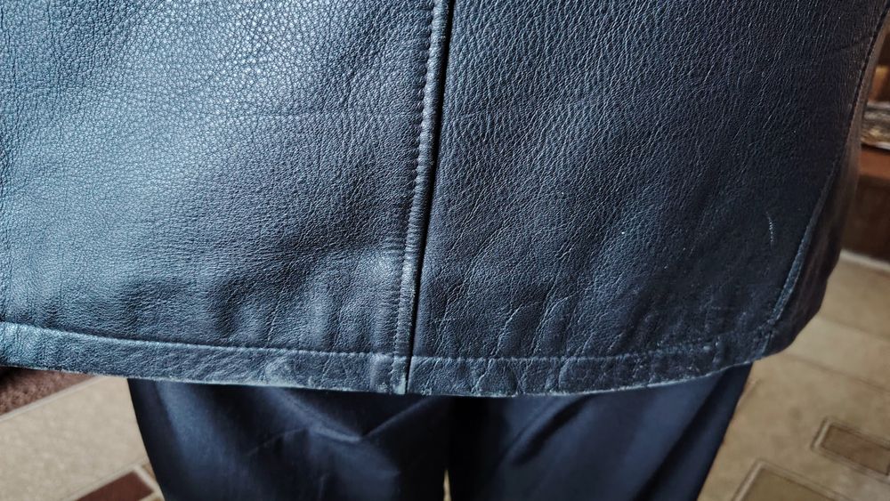 Зимняя кожаная куртка